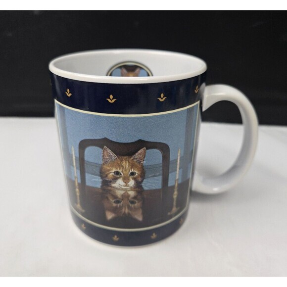 Vintage Lang & Wise Lord Buffington Cat Mug Lowell Herrero Painting 1997 NEW - Picture 4 of 16